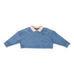 Analogie Girls Cropped Sports Polo - Light Blue