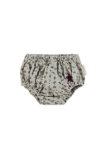 Piupiuchick Baby Bloomer - Light Grey with Black Flowers