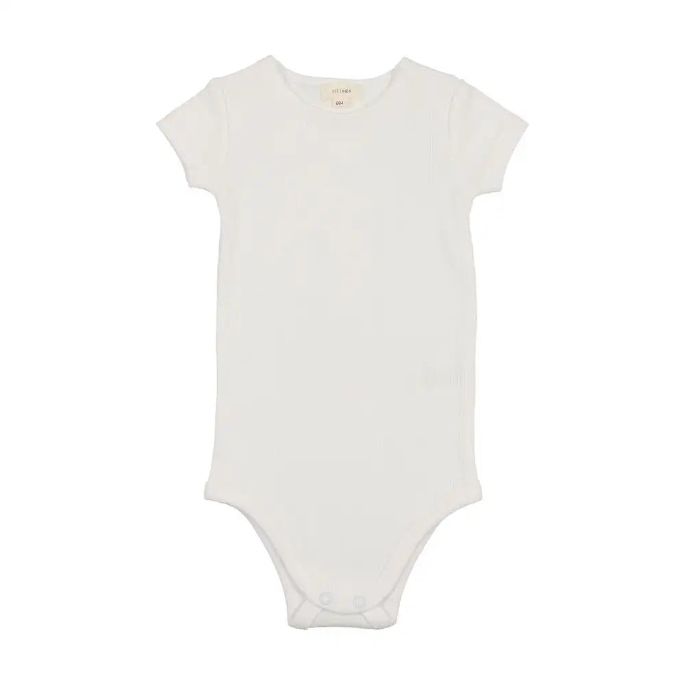 Lil Legs Short Sleeve Onesie - Pure White