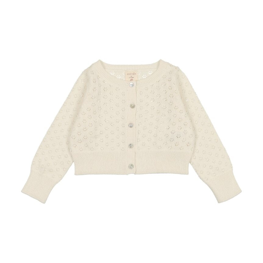 Analogie Pointelle Cardigan - Cream