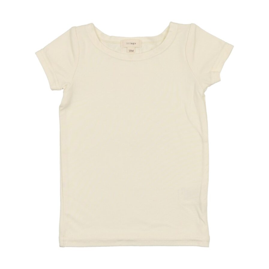 Lil Legs Bamboo Short Sleeve Tee - Cream