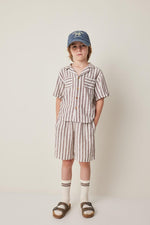 Tocoto Vintage Brown Striped Shorts