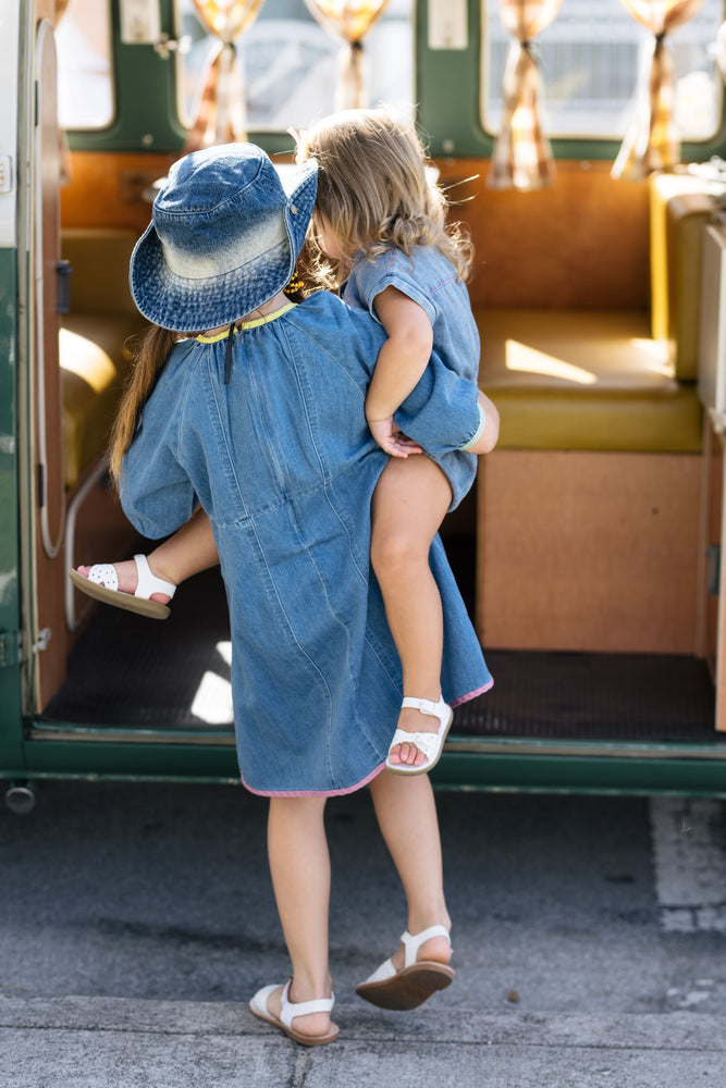 froo denim dress Froo Petal Dress