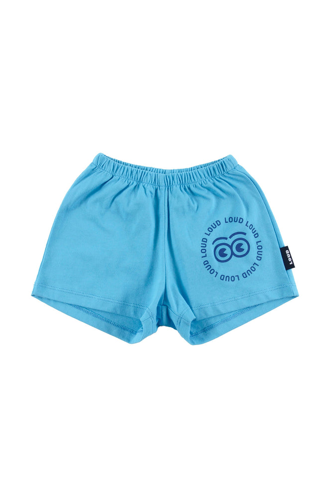 Loud Apparel Toddler Shorts Set - Cyan Blue