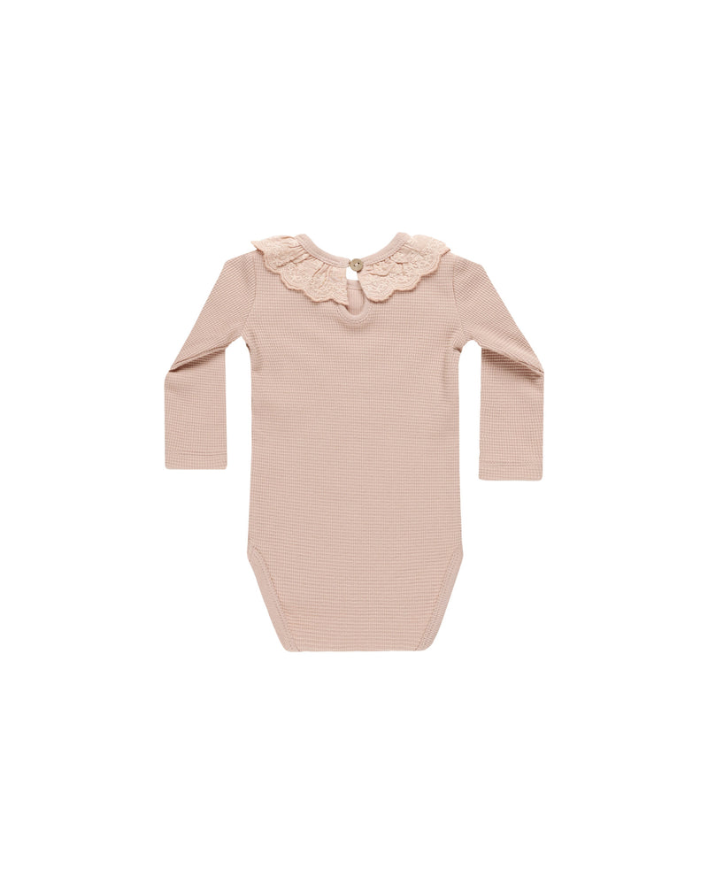 Quincy Mae Ruffle Collar Bodysuit - Blush