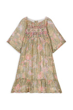 Louise Misha Olivina Dress - Khaki Wild Bouquet