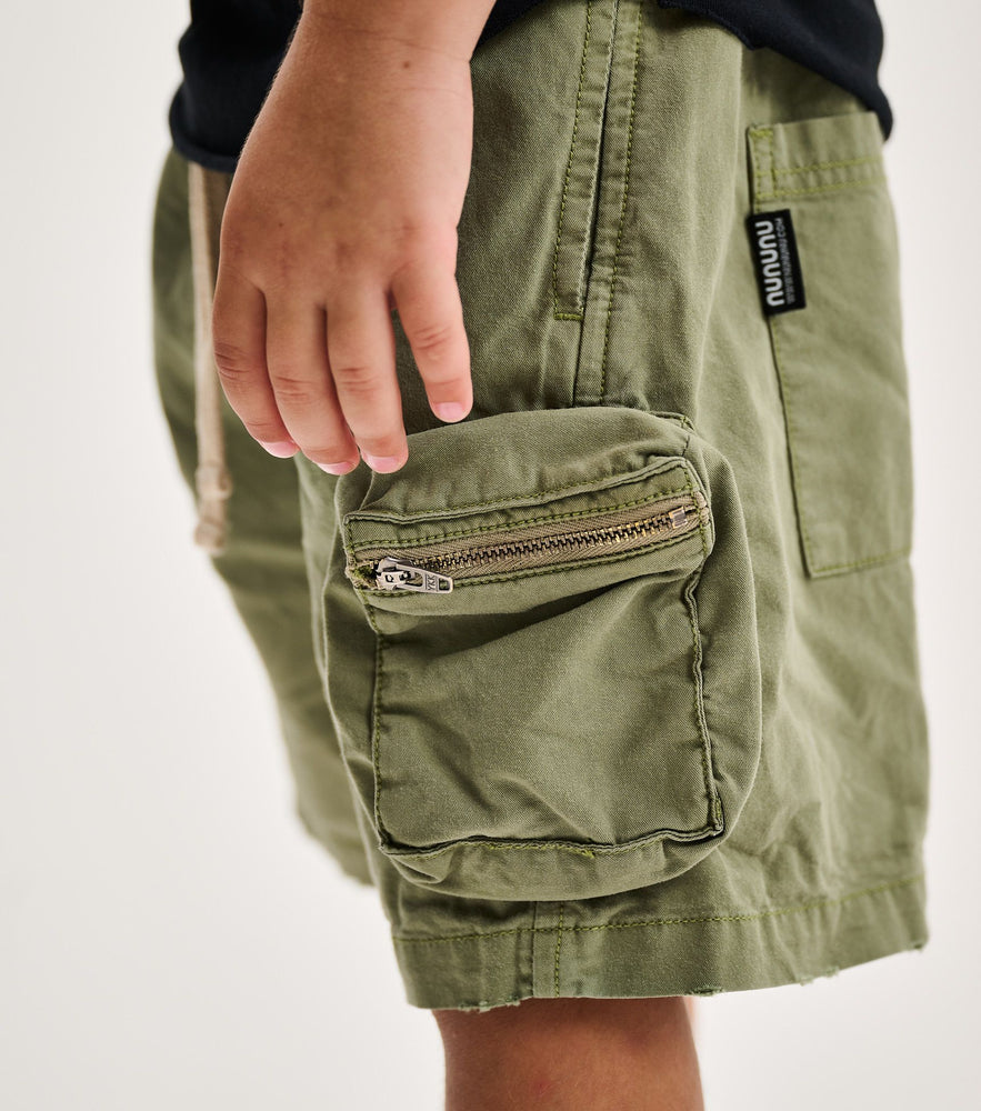 Nununu Summer Cargo Shorts - Olive