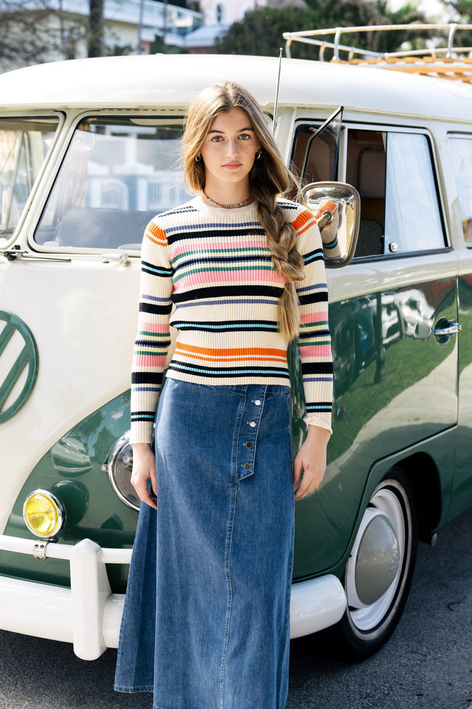 Froo Peony Denim Skirt