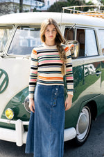 Froo Peony Denim Skirt