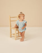 Rylee + Cru Kalea Romper - Blue Check