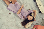 Teela Colored Denim Dress - Purple