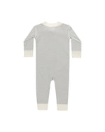 Quincy Mae Zip Sleeper Footie - Blue Micro Stripe