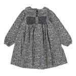 Analogie Daisy Floral Dress - Dusty Blue