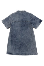 Loud Apparel Denim Pocket Dress - Mid Blue Stonewash