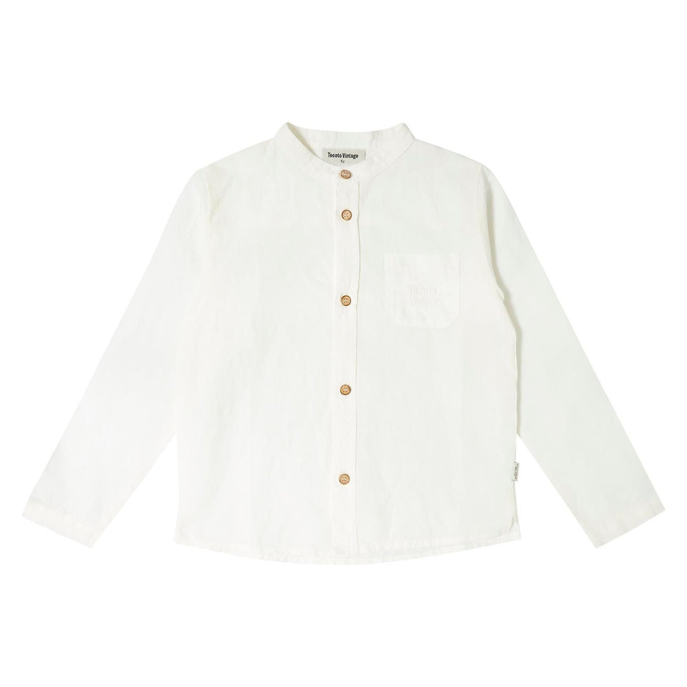 Tocoto Vintage Cotton Linen Shirt - Off White