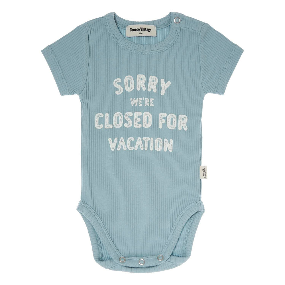 Tocoto Vintage Sorry We're Closed Bodysuit - Dark Green
