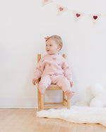 Quincy Mae Knit Heart Set - Bubblegum