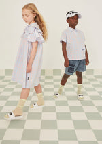 Loud Apparel Delfino Check Neon Dress