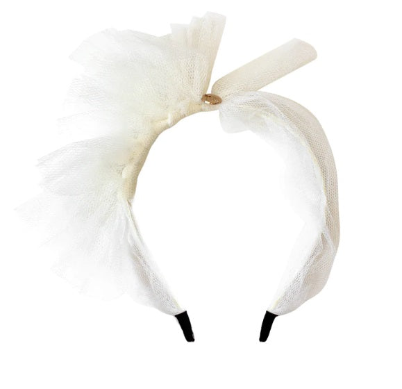 Halo Luxe Tutu Crown Headband - Pearl