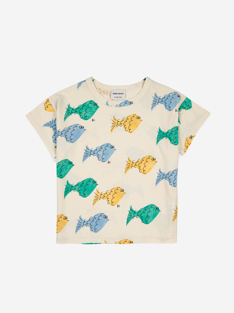 Bobo Choses Multi Color Fish All Over T-shirt
