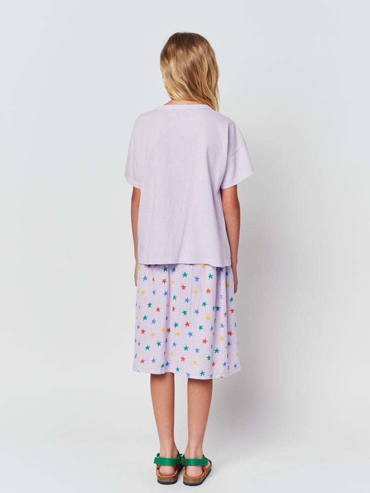 Bobo Choses Multi Color Stars All Over Woven Midi Skirt