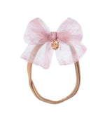 Halo Luxe Emma Organza Baby Headband - Pink