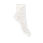 Condor Ankle Sock with Bow - White