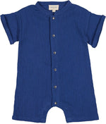 Louis Louise Cotton Crepe Overall - Navy