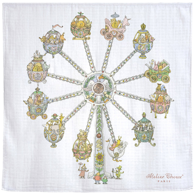 Atelier Choux Large Swaddle Blanket - Ferris Wheel