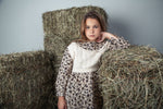 Belati Round Collar Dress with Crochet Trim - Paisley Olive