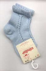 Condor Crochet Ankle Sock - Light Blue