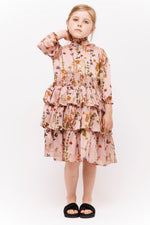 Christina Rohde Smock Waist Floral Dress - Mauve