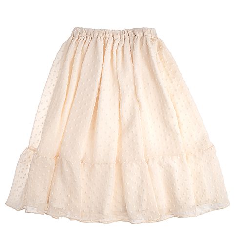 Tocoto Vintage Plumeti Skirt - Off White