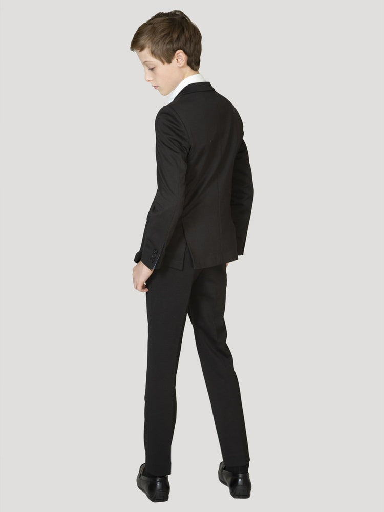 T.O Collection Slim Stretch Suit - Black