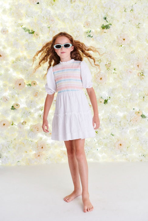 White cotton shop dress kids