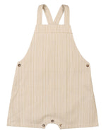 Belati Striped Baby Overall - Nougat