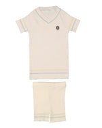 Belati Contrast Stripe Emblem Set - Pastel Yellow