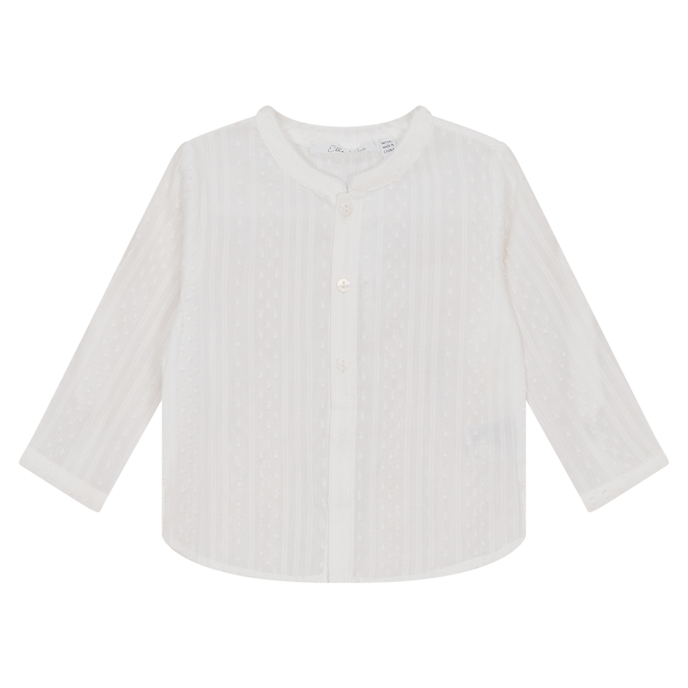 Elle & Boo Textured Print Shirt - White