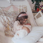 Atelier Choux Large Swaddle Blanket - Carousel Pink