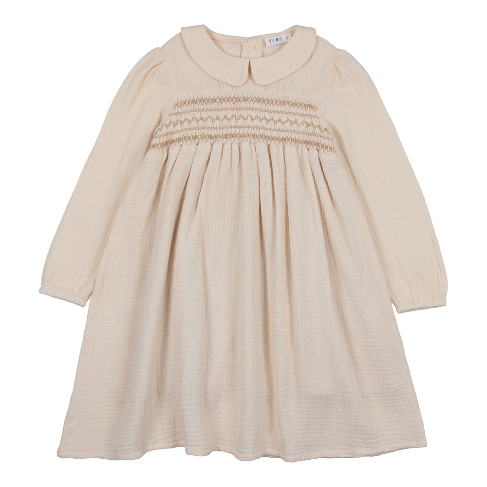 Coco Blanc Peter Pan Embroidered Dress