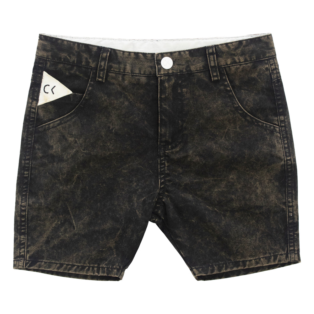 Crew Kids Ombre Bleached Shorts - Black