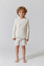 Kipp Striped Linen Shorts - Stone