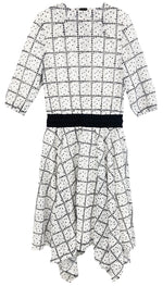 Meme Black and White Grid Dress
