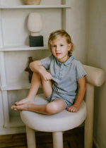 Lil Legs Denim Track Shorts - Stone Wash