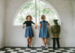 Lil Legs Denim Drop Waist Skirt - Dark Denim