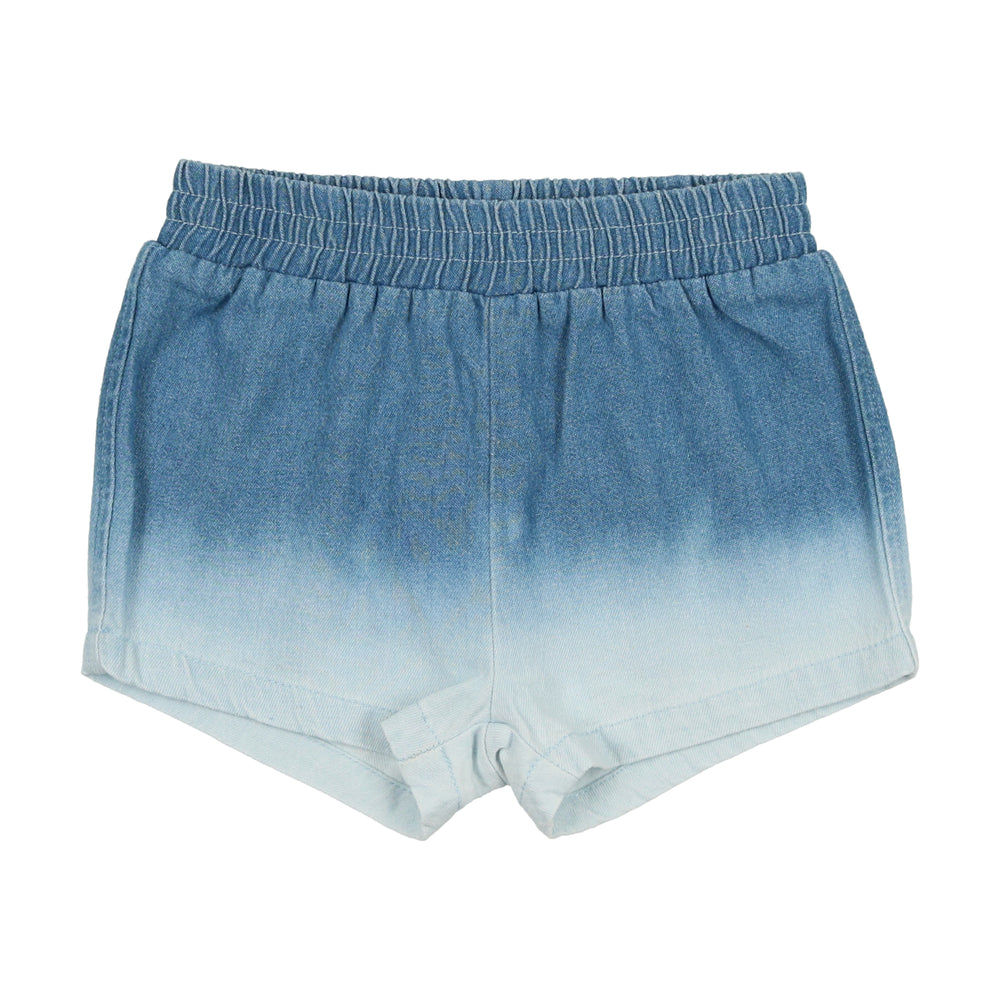 Analogie by Lil Legs Denim Dip Dye Track Shorts