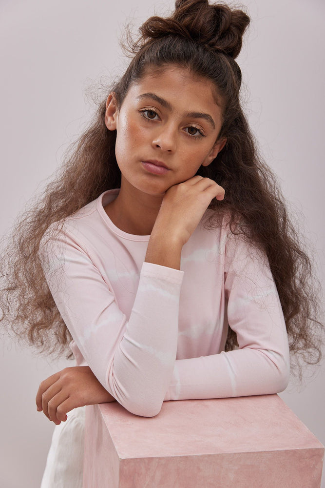 Steph the Label Long Sleeve Tie Dye Top - Pink