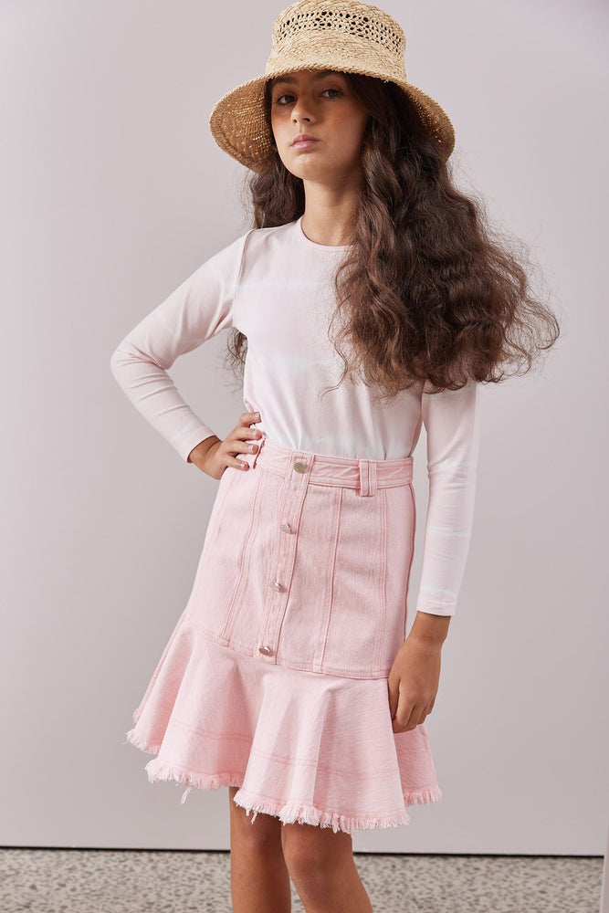 Steph the Label Long Sleeve Tie Dye Top - Pink