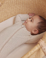 Quincy Mae Bamboo Zip Footie - Speckles