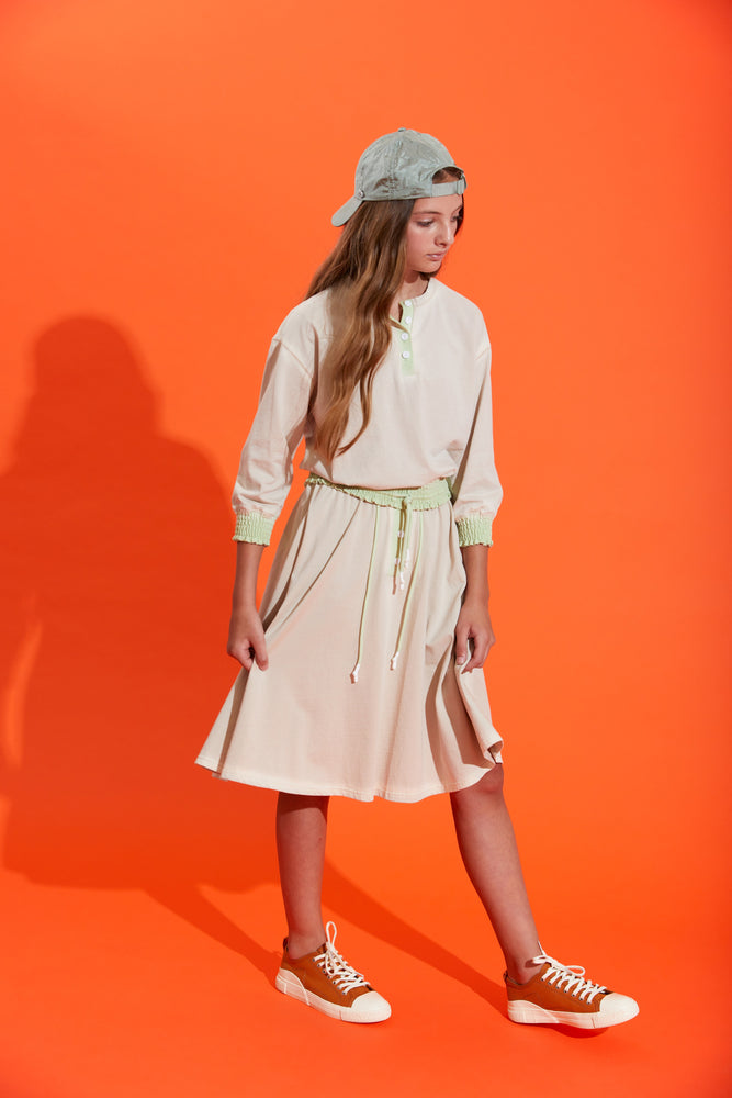 Hey Kid Tan Washed Skirt